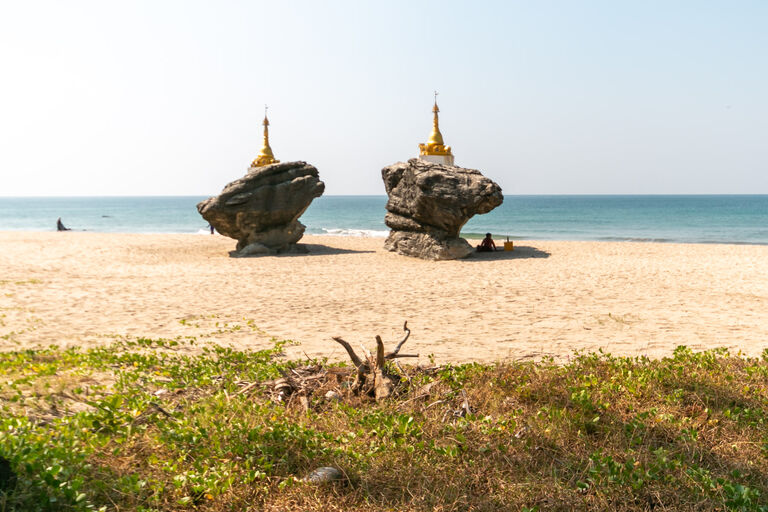 keine Pagoden am Strand von Ngwe Saung